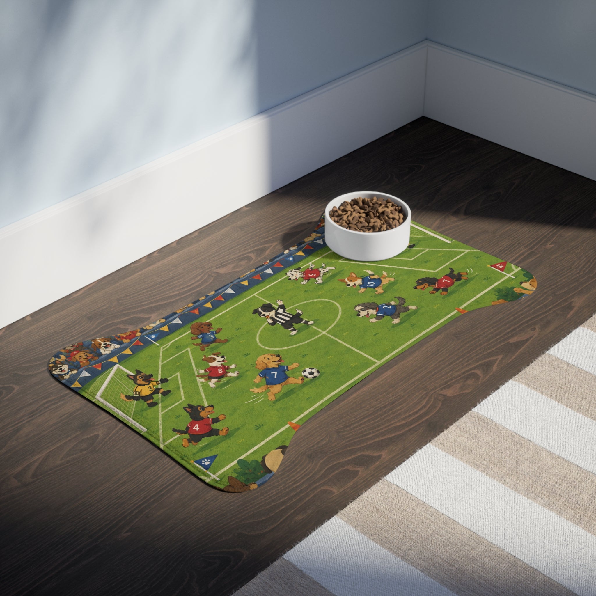 Soccer Dogs Feeding Mat