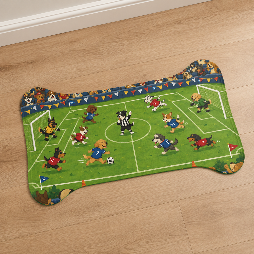 Soccer Dogs Feeding Mat