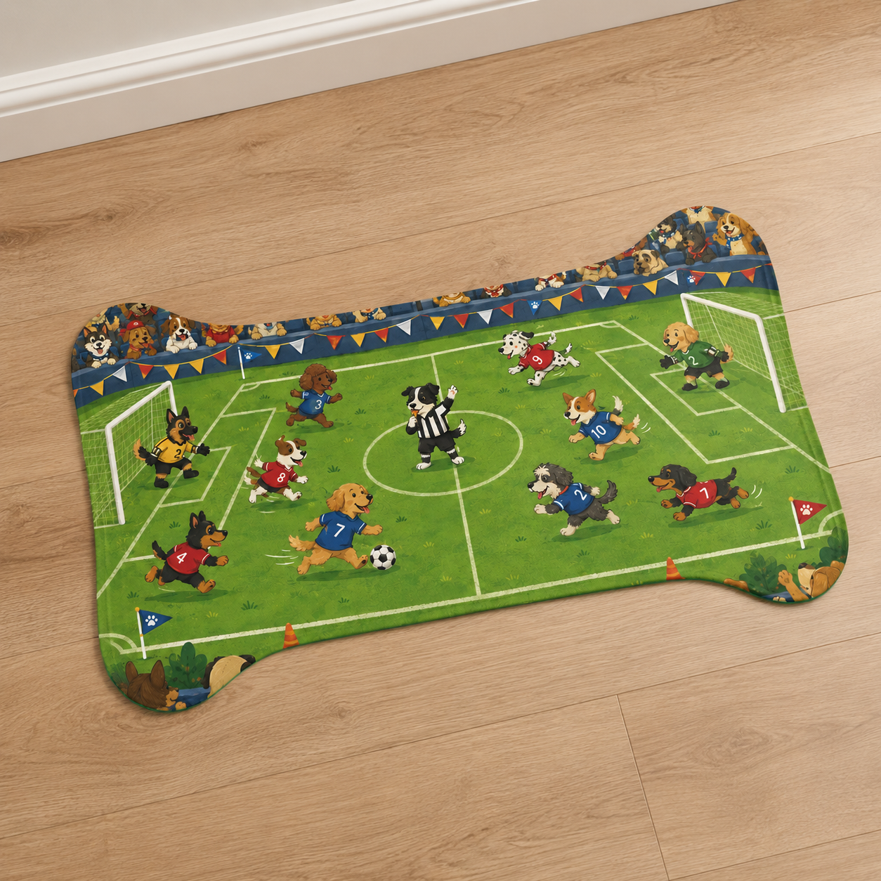 Soccer Dogs Feeding Mat
