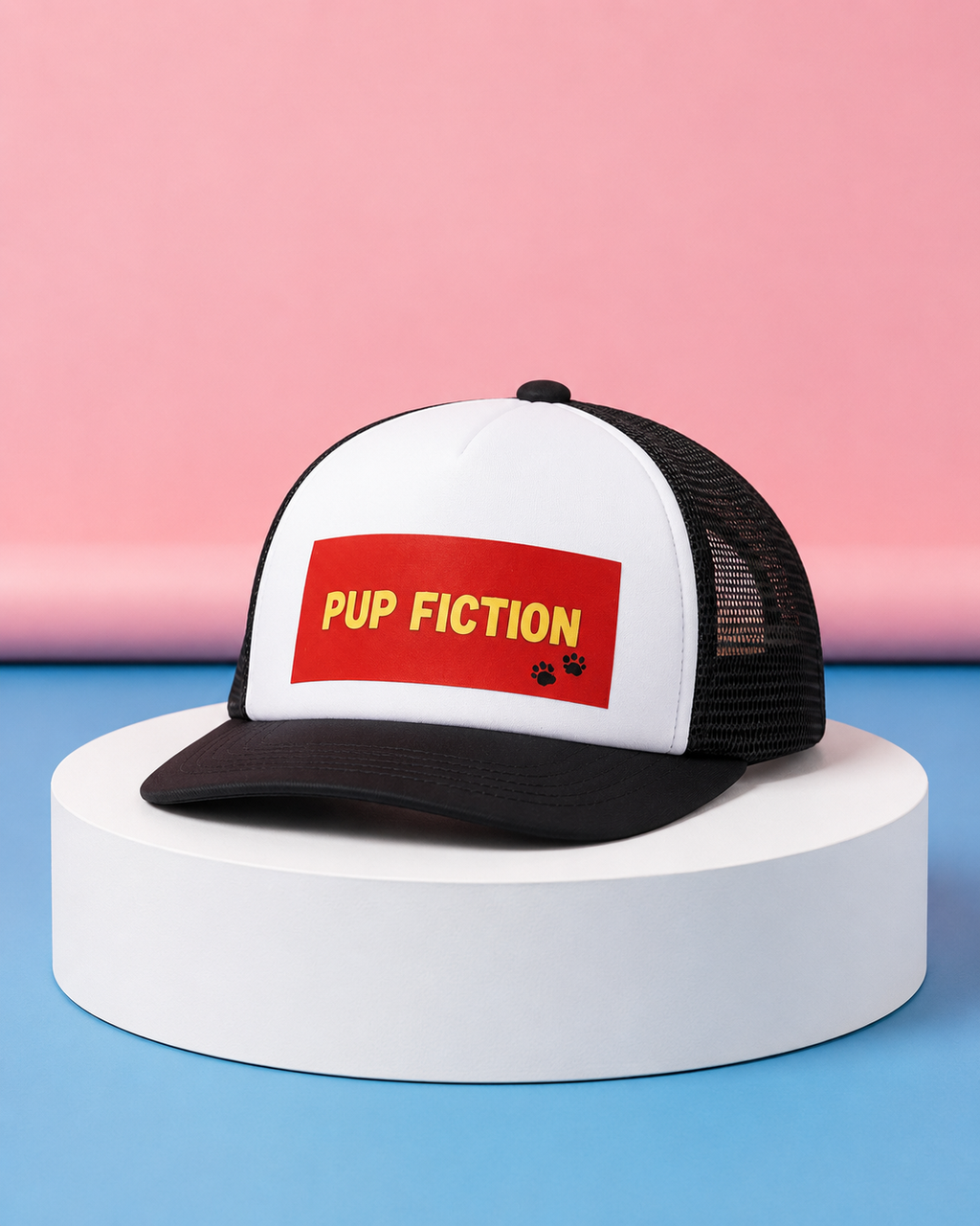 Pup fiction trucker hat