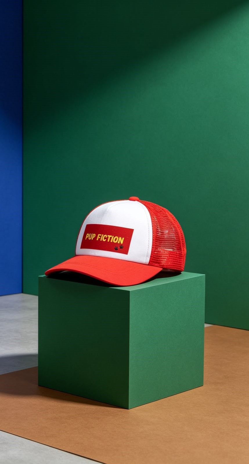 Pup fiction trucker hat