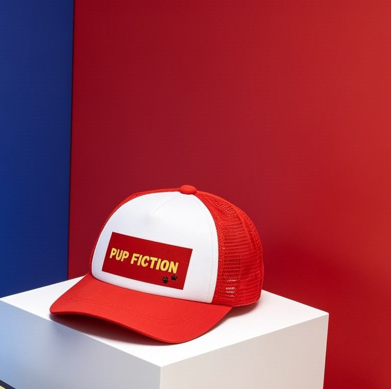 Pup fiction trucker hat